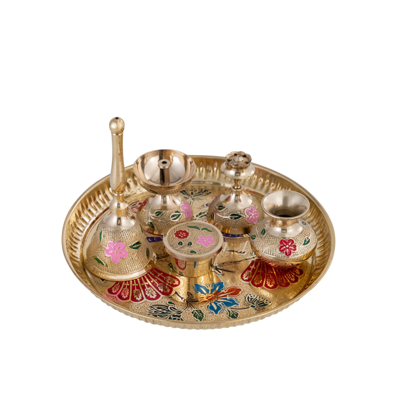 Brass Puja Thali Set photo 5