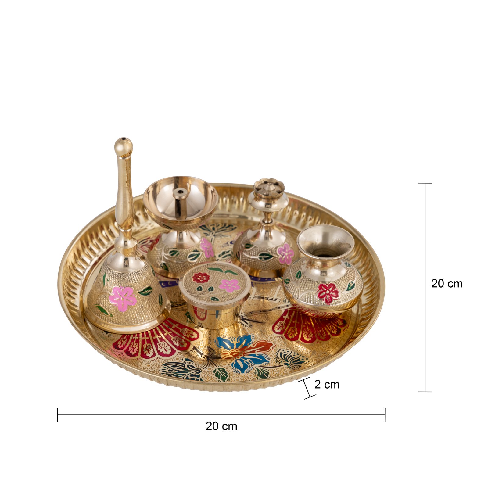 Brass Puja Thali Set photo 6