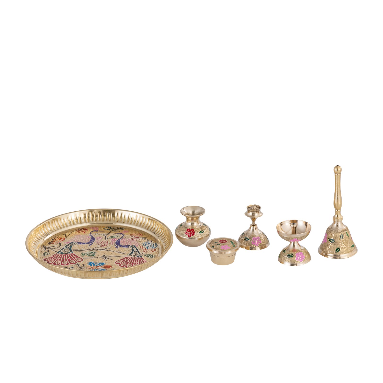 Brass Puja Thali Set photo 7